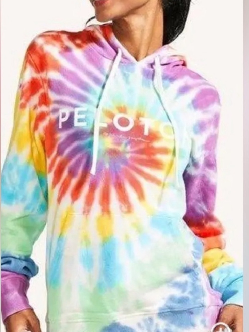 SPIRITUAL GANGSTER! Tie-Dye Pullover Hoodie in Rainbow Colors! S
